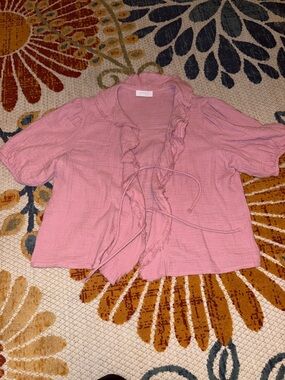 Aritzia Little Moon AirPlush Cotton™ Hydrangea Blouse size small